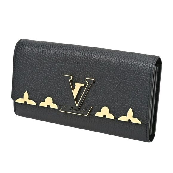 Louis Vuitton Handbags - Louis Vuitton Portefeuille Capucines Black Leather Wallet  (Pre-Owned)